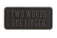 JTG Two Words One Finger gummipatch