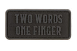 JTG Two Words One Finger gummipatch