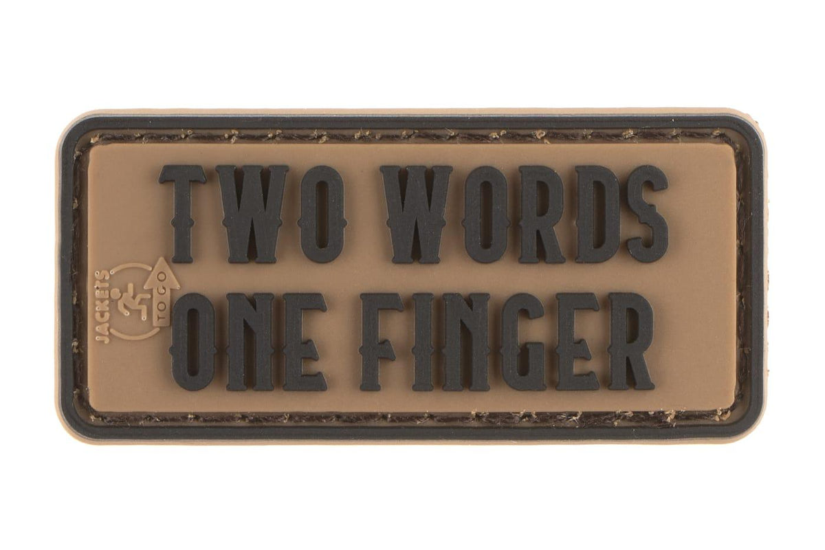 JTG Two Words One Finger gummipatch