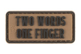 JTG Two Words One Finger gummipatch