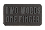 JTG Two Words One Finger Big gummipatch