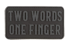 JTG Two Words One Finger Big gummipatch