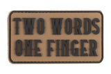 JTG Two Words One Finger Big gummipatch