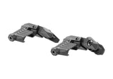 DLG Tactical Offset Iron Sigte Set Lav Profil - Sort
