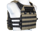 Specna Arms Tactical Plate Carrier type waistcoat with assault panel Ranger Green