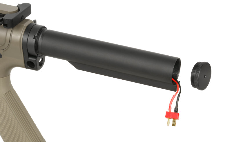 WE13 13" M4/AR-15 Knight's Armament Airsoft Riffel, 30 RPS, ETU - Tan