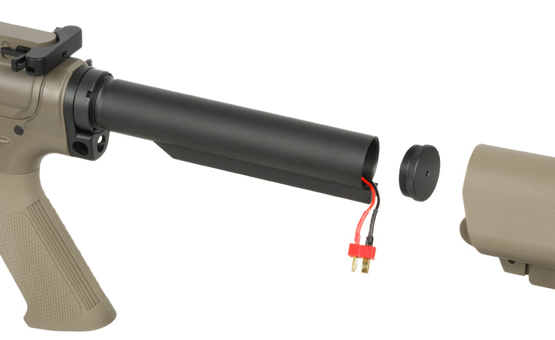 WE13 DSG 13" M4/AR-15 Knight's Armament Airsoft Riffel, 50 RPS, ETU - Tan