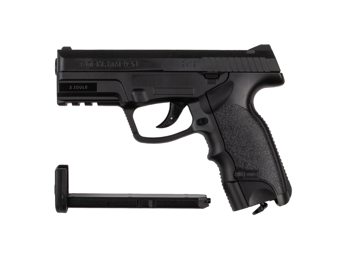 Steyr M9-A1 CO2 hardball pistol sort med 14-skuds magasin | Airsoftgeek