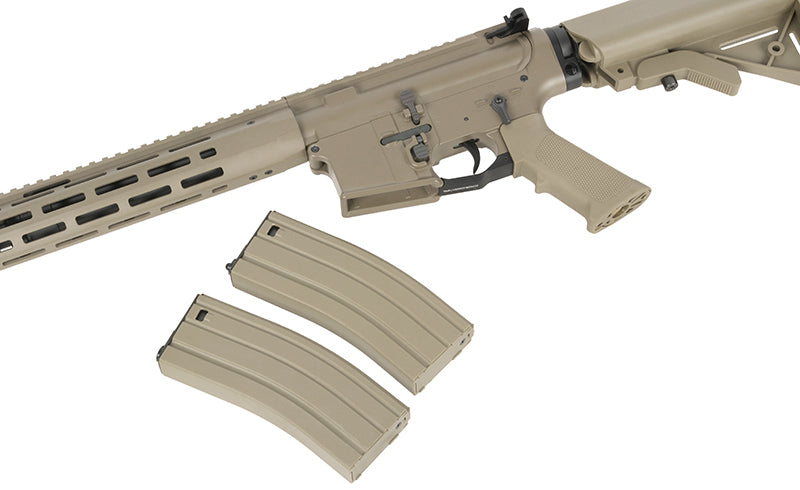 WE13 DSG 9,5" M4/AR-15 Knight's Armament Airsoft Riffel, 50 RPS, ETU - TAN
