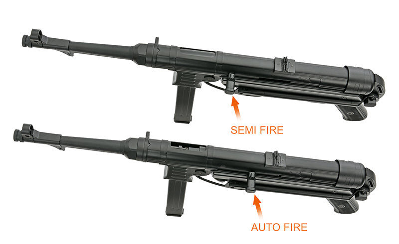 MP40 helmetal AEG maskinpistol Replica - Brown/Oxidized