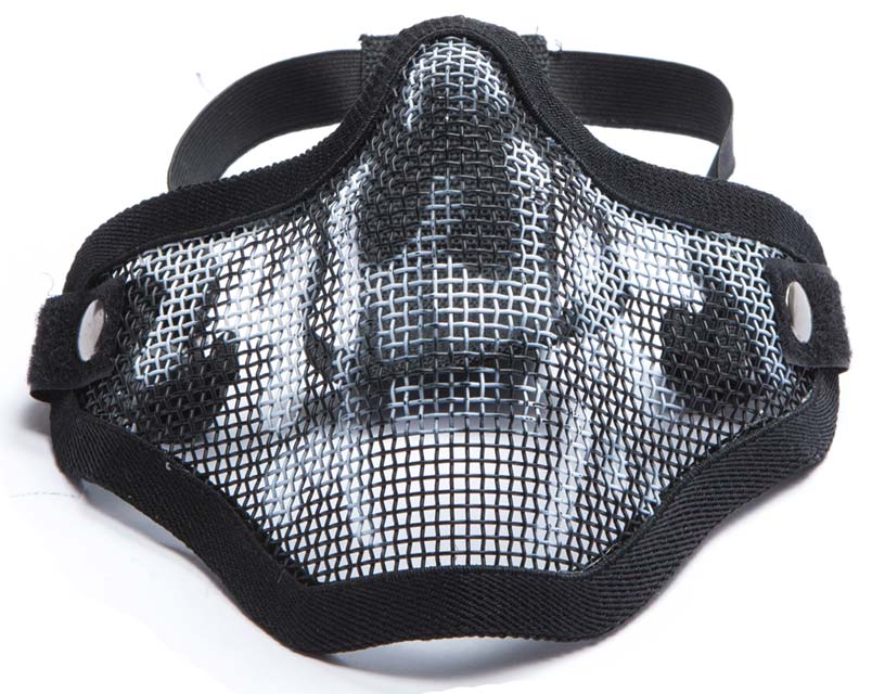 ASG Mesh halvmaske sort skull