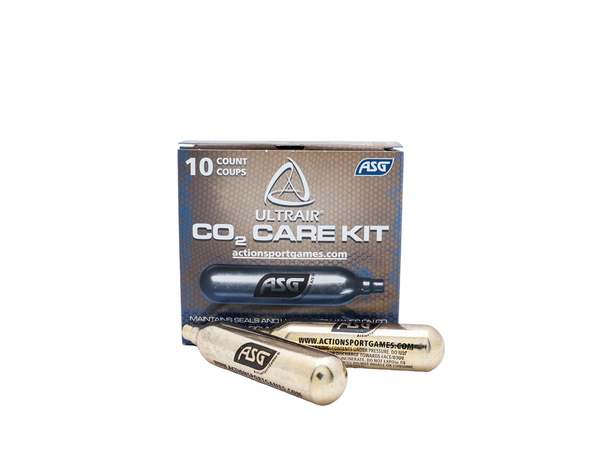 ULTRAIR 12 gr. Co2 cartridge, 10 Stk (9 Normale & 1 smørende)