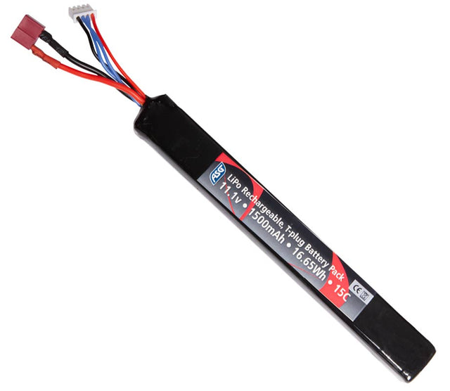 ASG-batteri - 11.1V 1500 mAh 15C LiPo T-stik