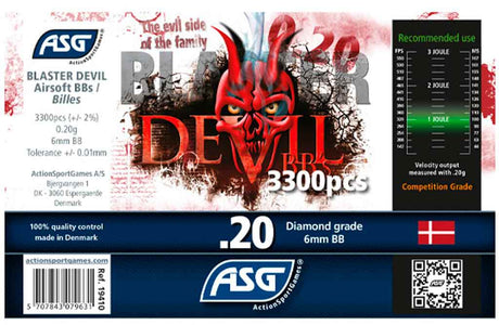 Blaster Devil, 0.20g, airsoft BB, 3300 stk. flaske
