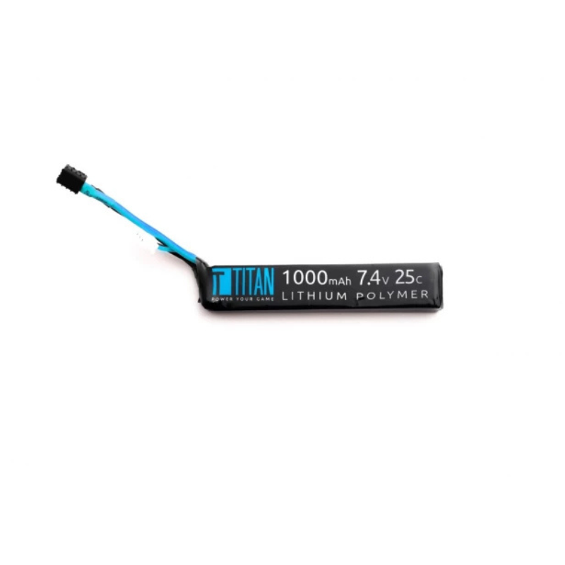 TITAN Li-Po Batteri 7.4V 1000mAh 25C – Stick (Buffer) T-Dean