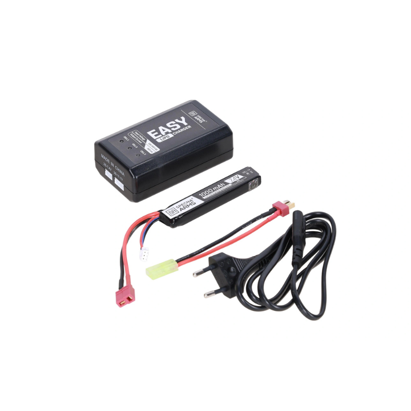 Oplader + 7.4V 1000 mAh LiPo Batteripakke (Deans)