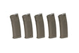 Set of 5 S-Mag Mid-Cap magazines for 125 BBs Olive