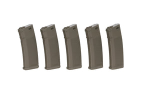 Set of 5 S-Mag Mid-Cap magazines for 125 BBs Olive