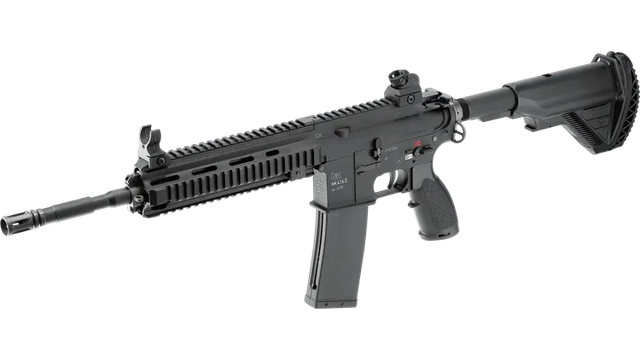 T4E HK416 .43 cal træningsriffel i fuld metal med CO2 | Airsoftgeek