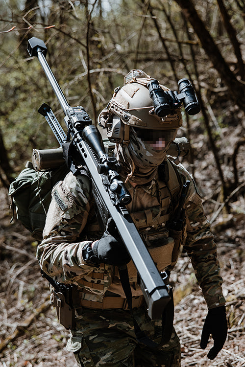 Airsoft riffel Barrett M82A1 helmetal AEG