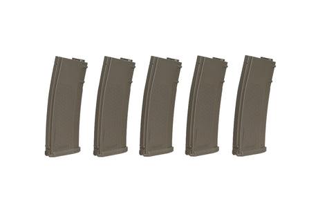 Set of 5 S-Mag Mid-Cap magazines for 125 BBs Olive
