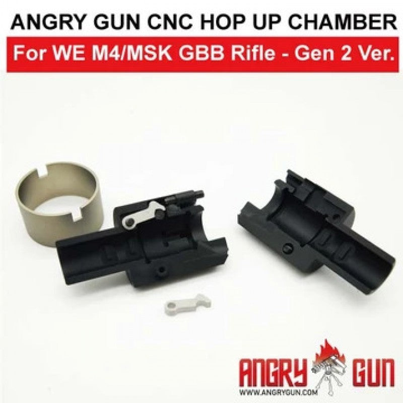 Angry Gun CNC hop up-kammer til WE M4 / MSK / L85 GBB, Gen 2