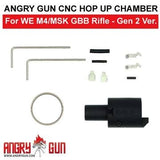 Angry Gun CNC hop up-kammer til WE M4 / MSK / L85 GBB, Gen 2