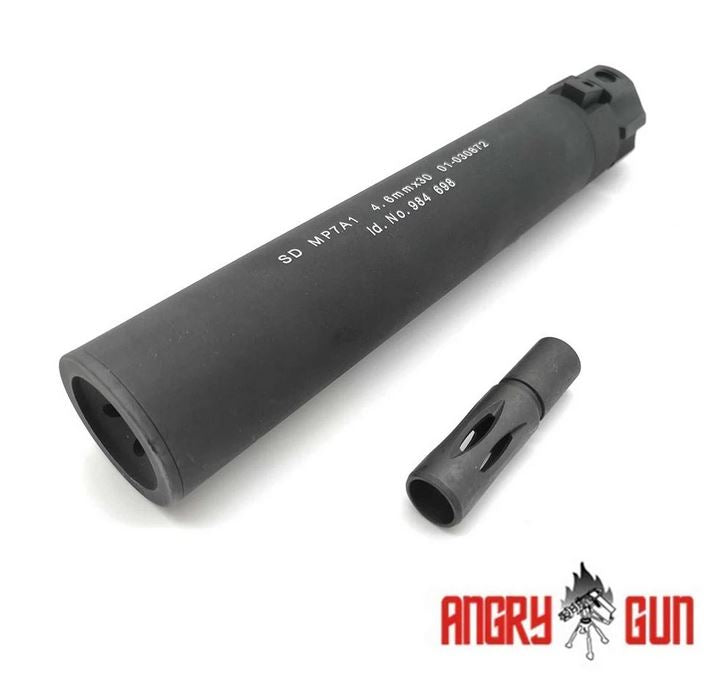 Angry Gun QD lyddæmper til Tokyo Marui MP7 A1 GBB, 12+ mm CW