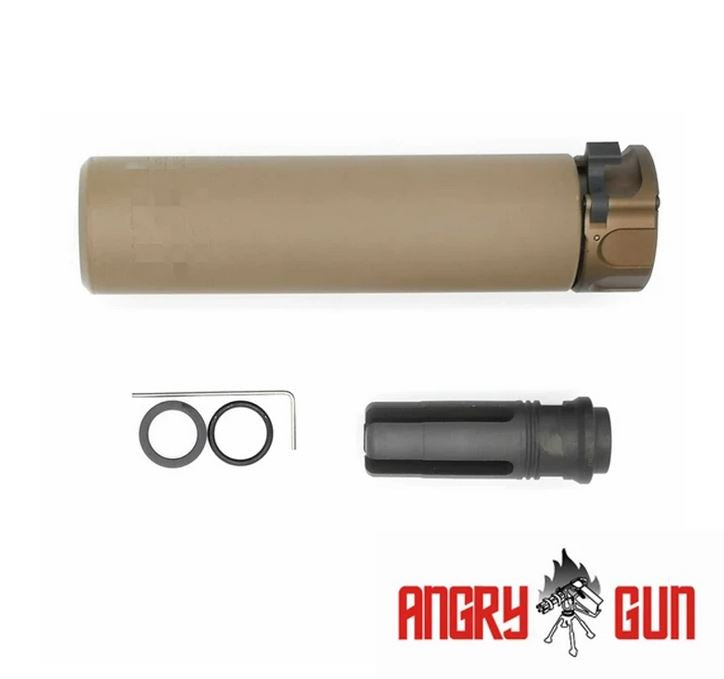Angry Gun QD SOCOM556 lyddæmper, 14 mm CCW, fuld gravering