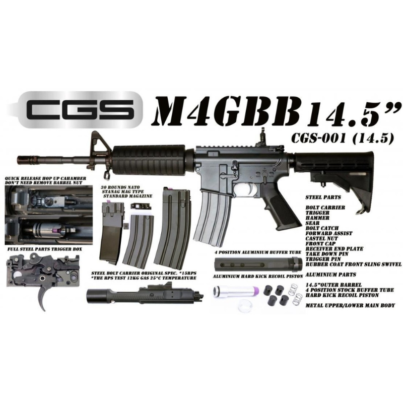 Cyma M4A1 14.5 Inch RIS CGS GBBR