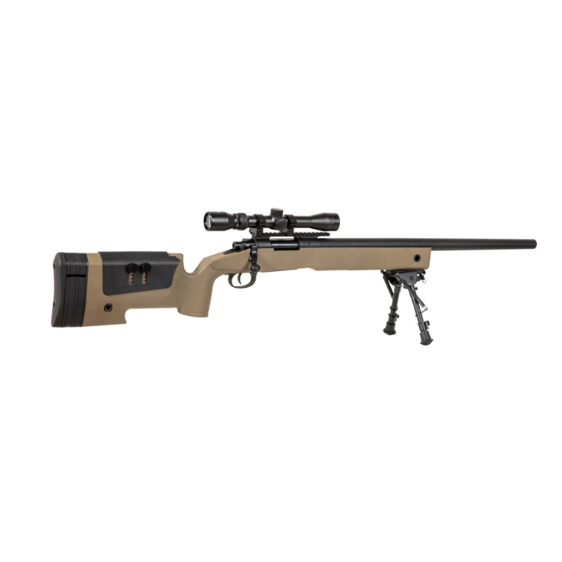 SA-S02 CORE™ Sniper Rifle med Scope og Bipod - Tan