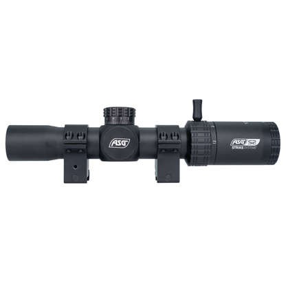 LMTS-02 LPVO airsoft scope 1.2-6x28 med throw lever | Airsoftgeek