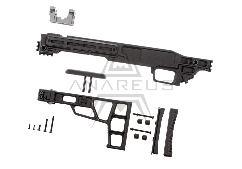 Maple Leaf MLC-S2 Tactical Chassis m/ foldbar kolbe til VSR-10 - Black