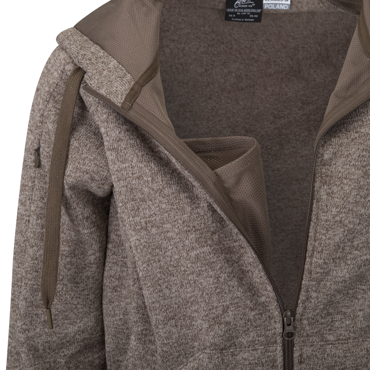 HELIKON COVERT TACTICAL Hoodie (FullZip) - Melange Light Tan