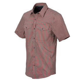 HELIKON COVERT Concealed Carry Short Sleeve Shirt - Dirt Red Checkered
