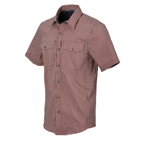 HELIKON COVERT Concealed Carry Short Sleeve Shirt - Dirt Red Checkered