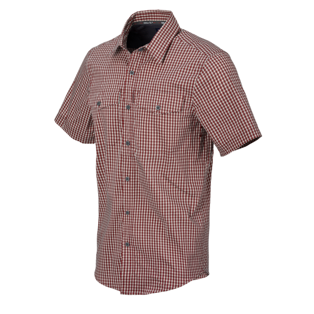 HELIKON COVERT Concealed Carry Short Sleeve Shirt - Dirt Red Checkered
