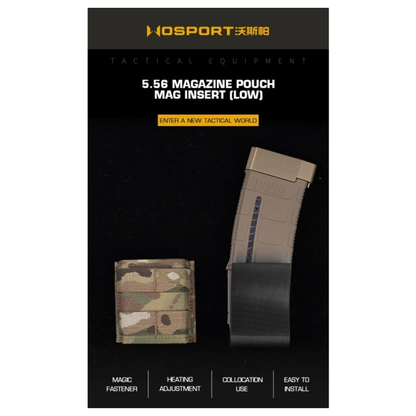 WST Kydex Insert til 5.56 (M4 / AR15) Magasinlomme Low – Sort