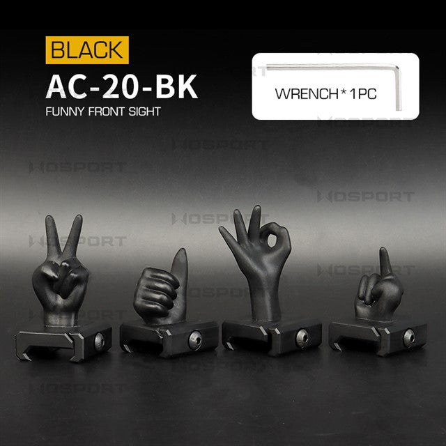 WoSporT WST FUNNY sigtesæt i plast til 20 mm skinne, 4 dele
