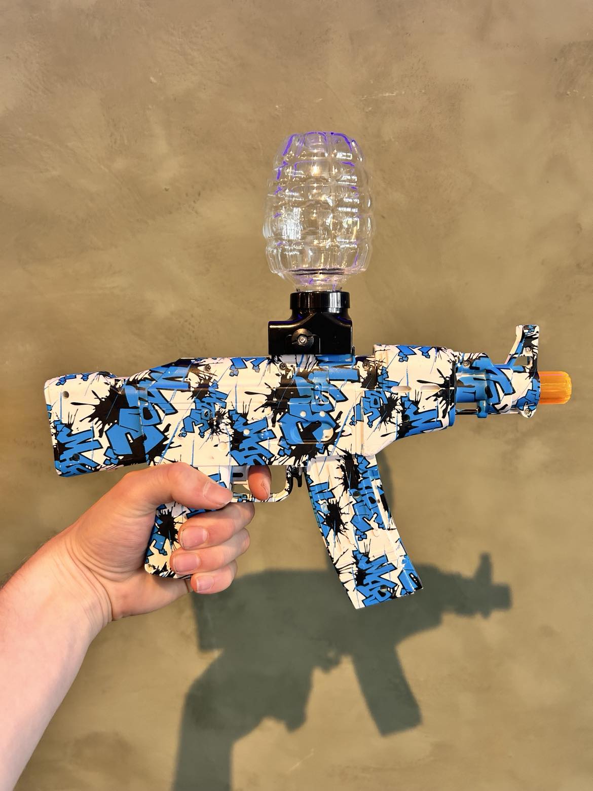 Splatter Mini M4 Gel Blaster - Blå Grafiti