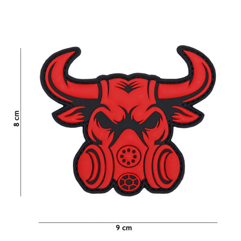 Gasmask Bull, Red Patch