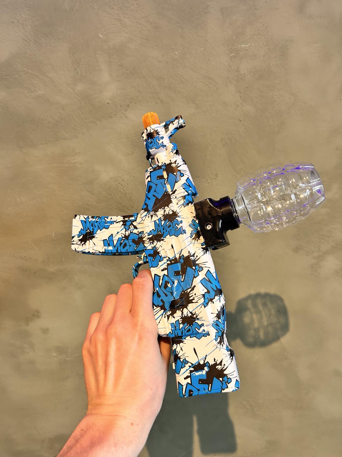 Splatter Mini M4 Gel Blaster - Blå Grafiti