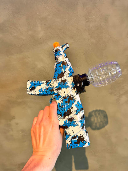 Splatter Mini M4 Gel Blaster - Blå Grafiti
