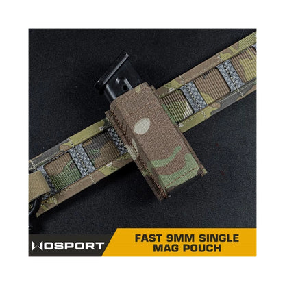 Fast Type Single 9mm Magasin Pouch - Sort Multicam