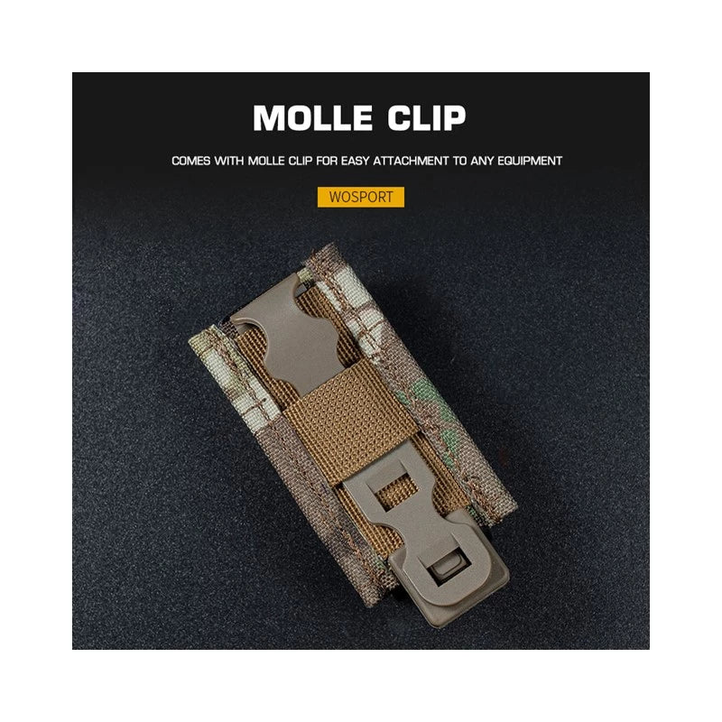 Fast Type Single 9mm Magasin Pouch - Sort Multicam