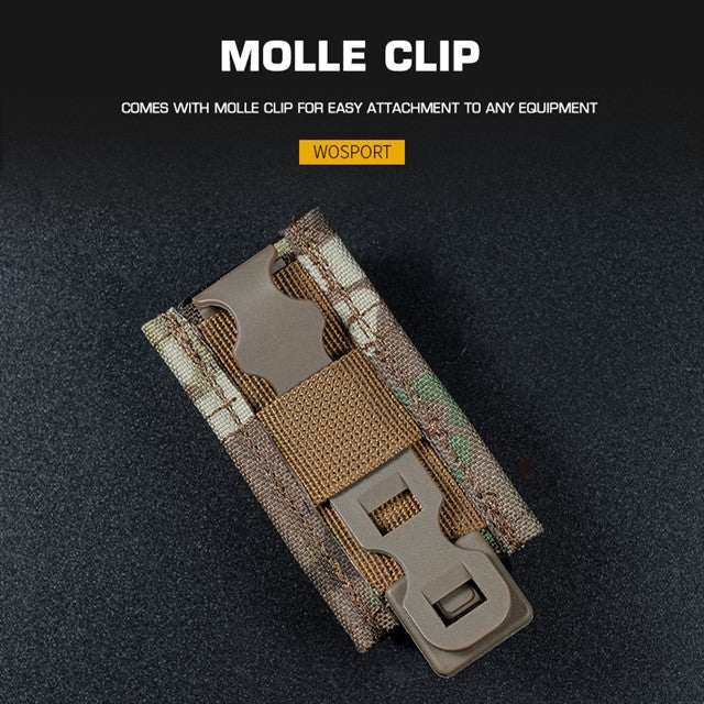 Fast Type Single 9mm Magasin Pouch - Sort Multicam