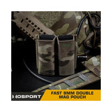 FAST Type Double 9mm Magasin Pouch - Sort