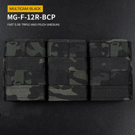 FAST Type Triple 5.56 Magasin pouch (Medium) Sort Multicam