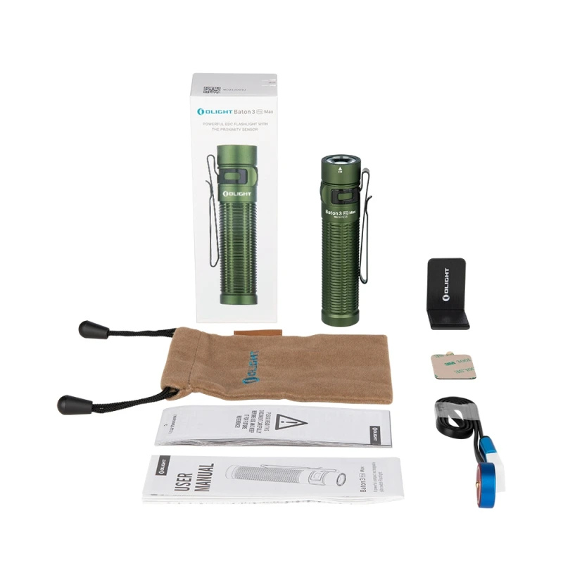OLIGHT Baton 3 Pro Max Lommelygte 2500 lm Grøn