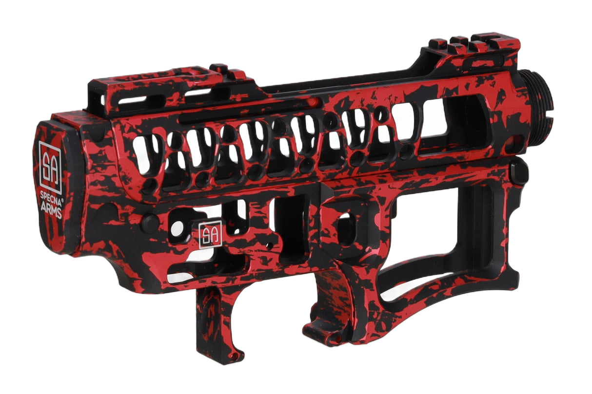 Specna Arms x Mancraft CNC Speedsoft Splash Anodised kit for M4/M16 replicas black-red